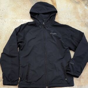 Columbia Black Utility Lightly Insulated Jacket Hooded Size S